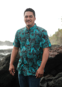 Mens Aloha Shirt Maku’u Opihi