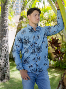 Mens Aloha Long Sleeve Shirt