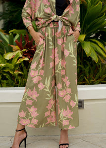 Top Kaina & Pants Kahakai Olive Honohono